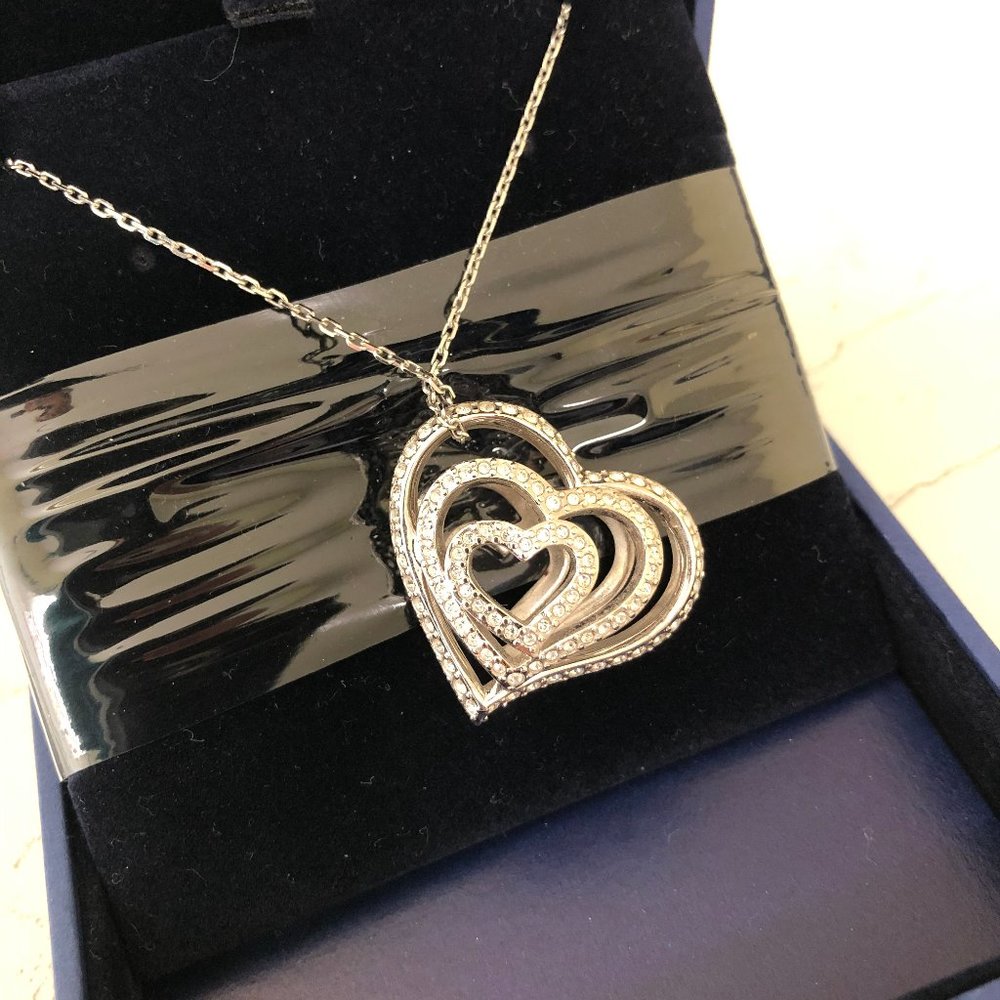 Swarovski Reversible Heart Necklace